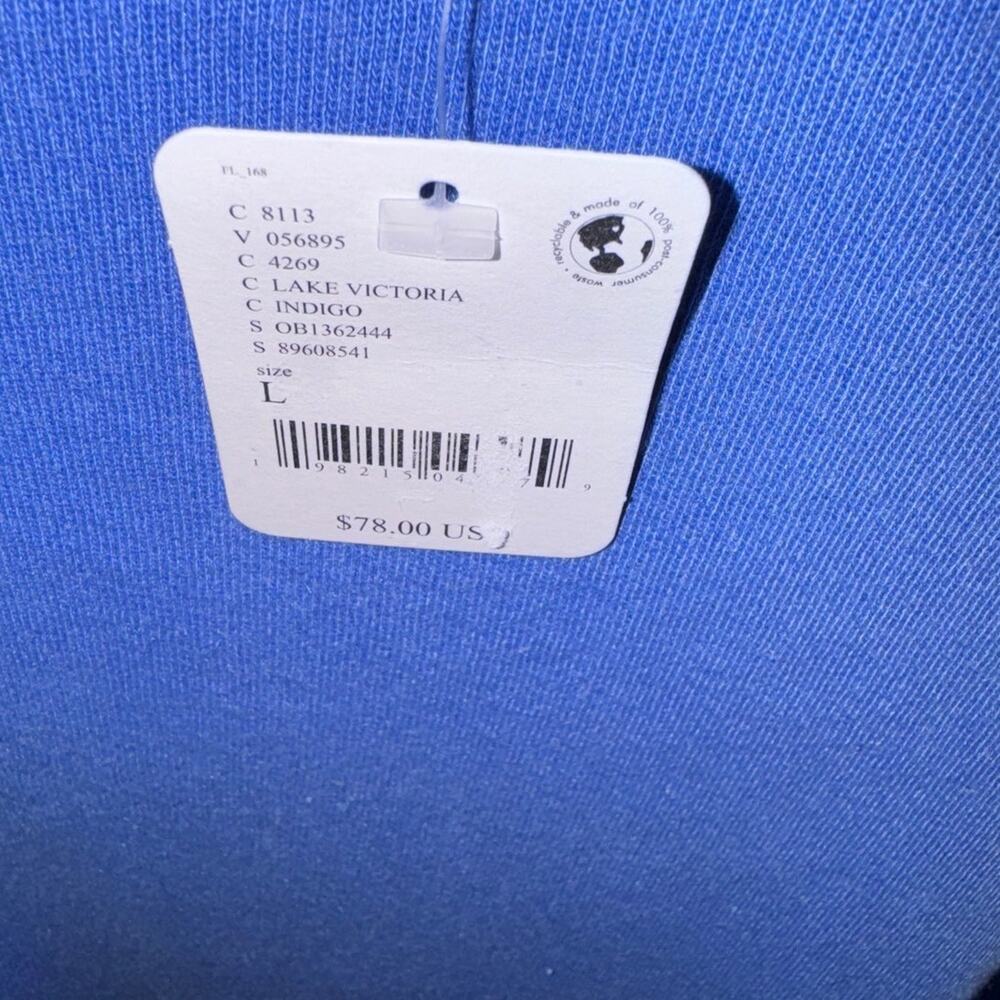 NWT We The Free People Camden Sweatshirt Indigo Blue Oversized Slouchy Size L - Picture 2 of 2